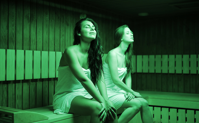 bating in sauna